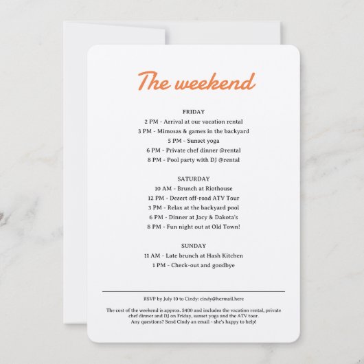 Hawaii krijgen Maui'd Island bruiloft vrijgezellen Kaart (Achterkant)