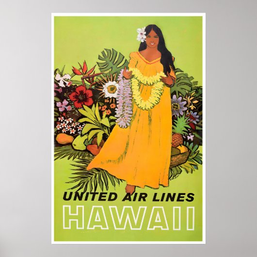 Hawaii Kunst Hawaiaanse Print Verenigde Reisposter (Voorkant)