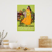 Hawaii Kunst Hawaiaanse Print Verenigde Reisposter (Keuken)