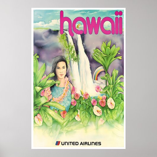 Hawaii Kunst Hawaiaanse Print Verenigde Reisposter (Voorkant)