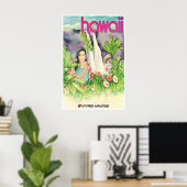 Hawaii Kunst Hawaiaanse Print Verenigde Reisposter (Thuiskantoor)