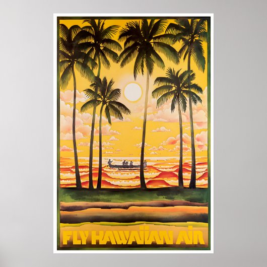 Hawaii Kunstprint Hawaiaanse Lucht Reisposter Poster (Voorkant)