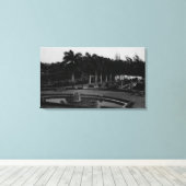 Hawaii - L.D.S. Hawaiin Temple in Laie Canvas Afdruk (Insitu (Houten vloer))