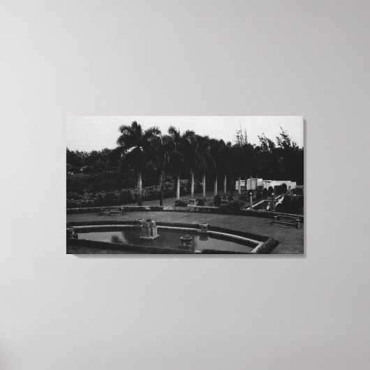 Hawaii - L.D.S. Hawaiin Temple in Laie Canvas Afdruk (Voorkant)