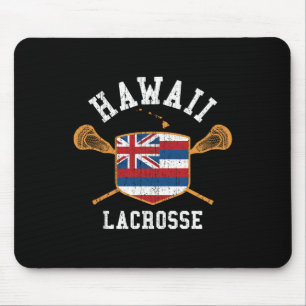 Hawaii Lacrosse Aloha State Flag Lax T-shirt Muismat