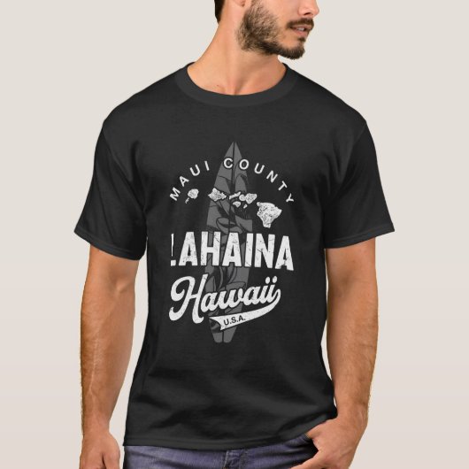 Hawaii Lahaina Maui Hawaiian T-shirt (Voorkant)