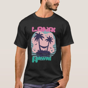 Hawaii Lanai Vakantie Palmbomen Strand Oceaan T-shirt