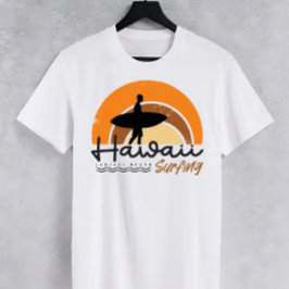 Hawaii Lanikai Beach Surfen T-shirt