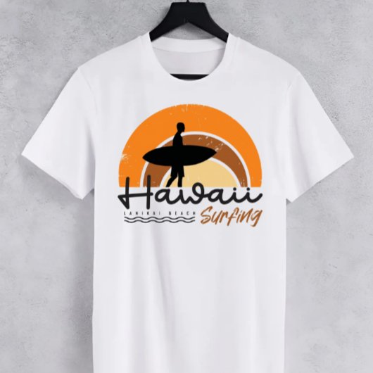 Hawaii Lanikai Beach Surfen T-shirt