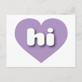 Hawaii lavender hart - Ik hou van hem Briefkaart (Voorkant)