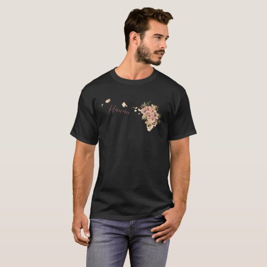 Hawaii Leopard Pattern Map Leo State Of Hawaii T-shirt (Voorkant volledig)