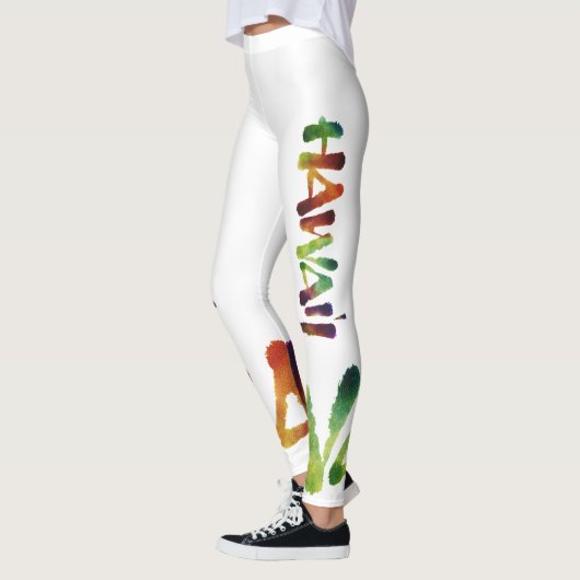 Hawai'i Lettering Calligraphy - Aloha Hawaii Leggings (Links)