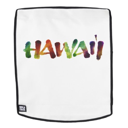 Hawai'i - Letterkalligrafie - Aloha Hawaii Rugtassen (Verwijderbaar gezicht)