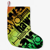 Hawaii; Levendig groen, Sinaasappel en geel Kleine Kerstsok (Voorkant)