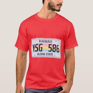Hawaii License Bord Oversized T-shirt