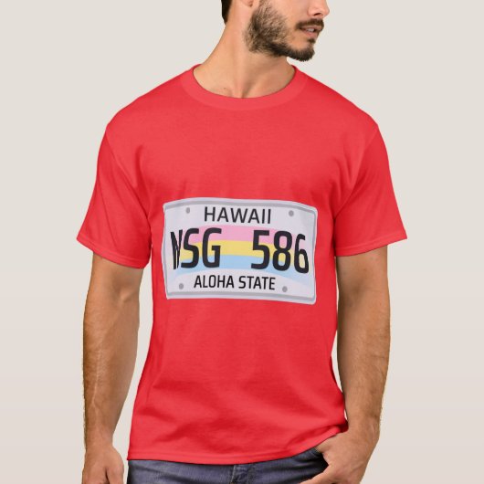 Hawaii License Bord Oversized T-shirt (Voorkant)