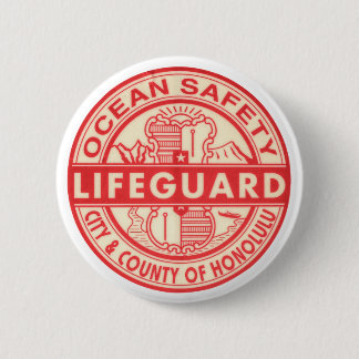 Hawaii Lifeguard Logo Ronde Button 5,7 Cm
