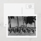 Hawaii - Lijn van Hula Girls Dancing Briefkaart (Voorkant / Achterkant)