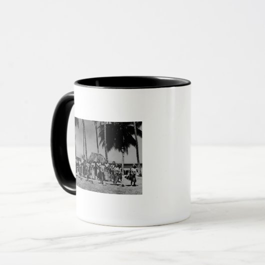 Hawaii - Lijn van Hula Girls Dancing Mok (Voorkant links)