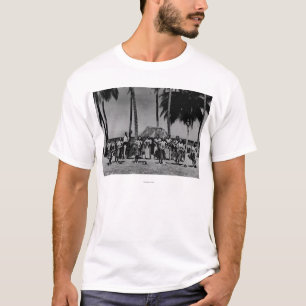 Hawaii - Lijn van Hula Girls Dancing T-shirt