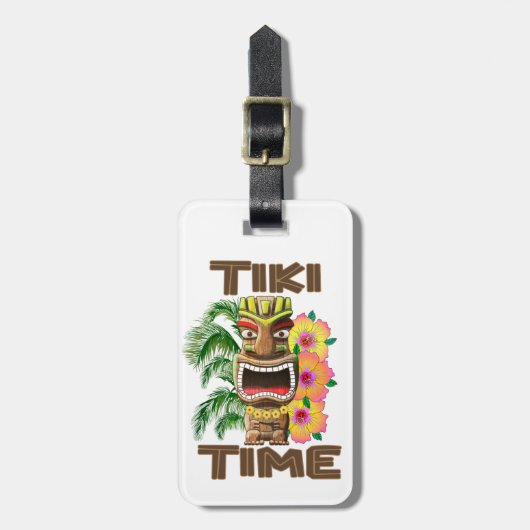 Hawaii Luau Tiki Time Bagagelabel (Voorkant verticaal)