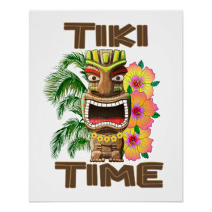 Hawaii Luau Tiki Time Perfect Poster