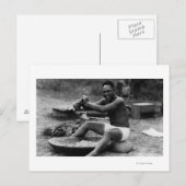Hawaii - Man die Taro om Poi te maken Briefkaart (Voorkant / Achterkant)