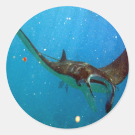 Hawaii Manta Ray Ronde Sticker