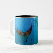 Hawaii Manta Ray Tweekleurige Koffiemok (Voorkant links)