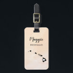 Hawaii Map Bagagelabel, Wedding Party Welcome Bagagelabel<br><div class="desc">Deze staatsbagagelabels maken de perfecte bruiloft cadeautjes voor labels of welkome tas labels. Stropdas het aan uw bruidsmaidgiften in plaats van een typisch label van de papiergift, en zij kunnen het voor maanden en jaren gebruiken om te komen. Labels hebben een perzikabrikozenachtergrond. Om het hart bij de trouwplaats te plaatsen,...</div>