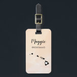 Hawaii Map Bagagelabel, Wedding Party Welcome Bagagelabel<br><div class="desc">Deze staatsbagagelabels maken de perfecte bruiloft cadeautjes voor labels of welkome tas labels. Stropdas het aan uw bruidsmaidgiften in plaats van een typisch label van de papiergift, en zij kunnen het voor maanden en jaren gebruiken om te komen. Labels hebben een perzikabrikozenachtergrond. Om het hart bij de trouwplaats te plaatsen,...</div>