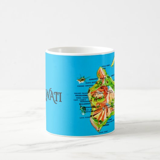Hawaii Map Mug Koffiemok (Center)