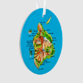 Hawaii Map  Ornament (voorkant)