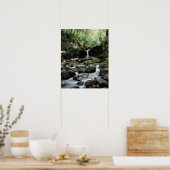 Hawaii, Maui, een waterval stroomt naar de blauwe  Poster (Keuken)