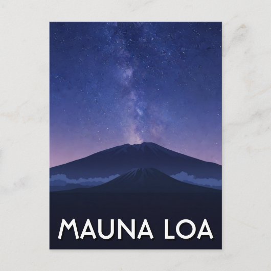 Hawaii Mauna Loa Reizen Briefkaart (Voorkant)