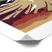 Hawaii, meisje op tropisch eiland, oud poster (Hoek)