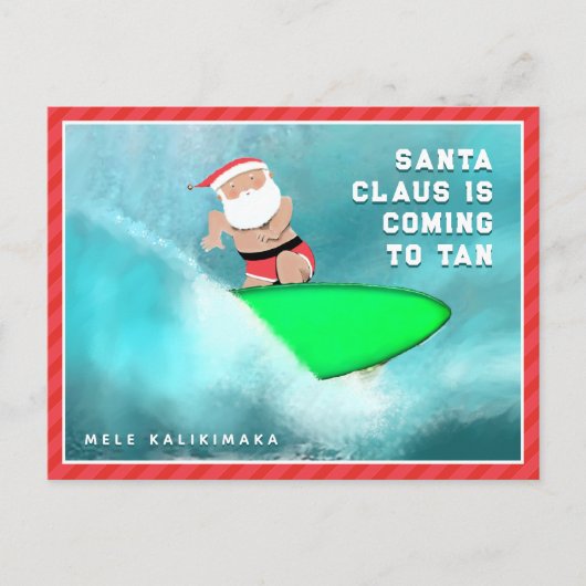 Hawaii Mele Kalikimaka - KerstBriefkaart Feestdagenkaart (Voorkant)