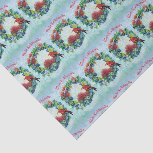 Hawaii Mele Kalikimaka Krans Tissue Paper Tissuepapier (Detail)