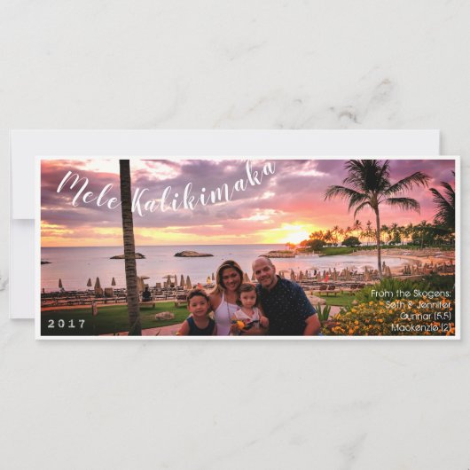 Hawaii Merry Christmas Mele Kalikimaka Feestdagenkaart (Voorkant)