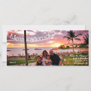 Hawaii Merry Christmas Mele Kalikimaka Feestdagenkaart
