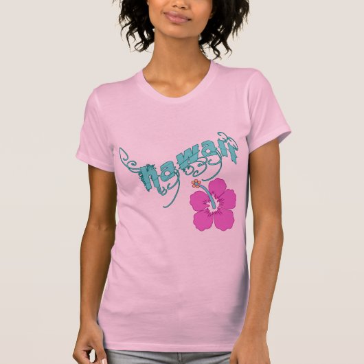Hawaii met Hibiscus Products T-shirt (Voorkant)