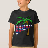 Hawaii met palmstructuurproducten t-shirt (Voorkant)
