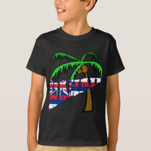 Hawaii met palmstructuurproducten t-shirt