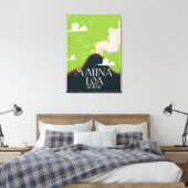 Hawaii Mount Loa Vulkaan Reisposter Canvas Afdruk (Insitu (Slaapkamer))