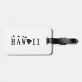 Hawaii-naam met State Shaped Letter Word Art Bagagelabel (Achterkant horizontaal)