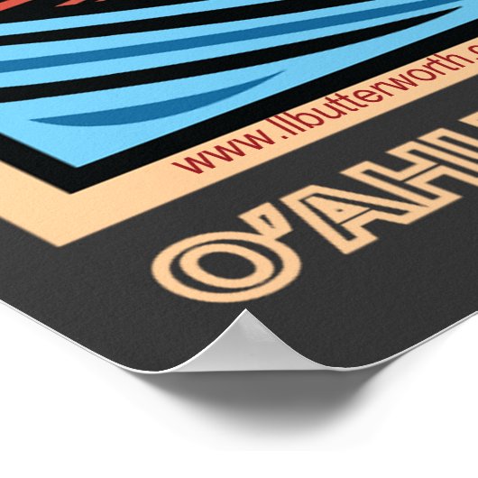 HAWAII NORTH SHORE SURFING POSTER (Hoek)