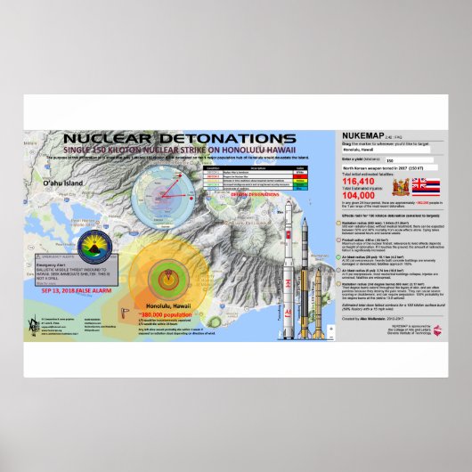 Hawaii - Nucleaire detonatie Poster (Voorkant)