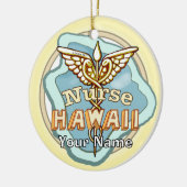 Hawaii Nurse Caduceus  Keramisch Ornament (Links)