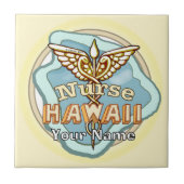 Hawaii Nurse Caduceus tile Tegeltje (Voorkant)
