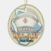 Hawaii Nurse Keramisch Ornament (Links)